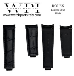 ROLEX DAYTONA, SUB, GMT, CINTURINO PELLE COMPATIBILE NERO 20mm - ROLEX LEATHER STRAP