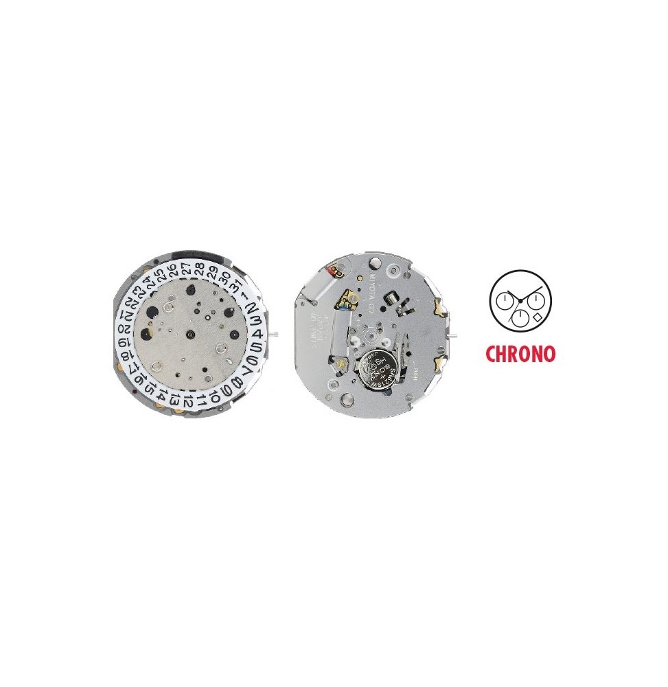 MIYOTA JS26 DATA AL 4 QUARTZ MOVEMENT - CHRONO