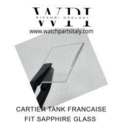 CARTIER TANK FRANCAISE MEDIUM FIT SAPPHIRE GLASS - HIGH QUALITY, VETRO ZAFFIRO CARTIER TANK FRANCESE