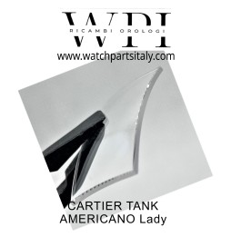 CARTIER TANK AMERICAINE Lady FIT SAPPHIRE GLASS - HIGH QUALITY, VETRO ZAFFIRO CARTIER TANK AMERICANO